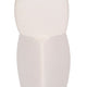 Stacked Geometric Taper Candle Holder | Gloss White Ceramic | 12"