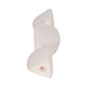 Stacked Geometric Taper Candle Holder | Gloss White Ceramic | 12"