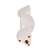 Stacked Geometric Taper Candle Holder | Gloss White Ceramic | 12"