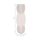 Stacked Geometric Taper Candle Holder | Gloss White Ceramic | 12"