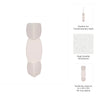 Stacked Geometric Taper Candle Holder | Gloss White Ceramic | 12"