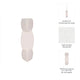 Stacked Geometric Taper Candle Holder | Gloss White Ceramic | 12"