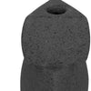 Contemporary Stacked Taper Candle Holder | 9" Black Ceramic Finish
