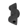 Contemporary Stacked Taper Candle Holder | 9" Black Ceramic Finish