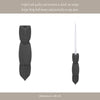 Contemporary Stacked Taper Candle Holder | 9" Black Ceramic Finish
