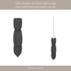 Contemporary Stacked Taper Candle Holder | 9" Black Ceramic Finish