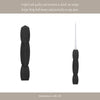 Modern Stacked Taper Candle Holder | 12" Black Ceramic Finish