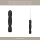 Modern Stacked Taper Candle Holder | 12" Black Ceramic Finish