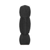 Modern Stacked Taper Candle Holder | 12" Black Ceramic Finish
