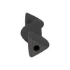 Modern Stacked Taper Candle Holder | 12" Black Ceramic Finish