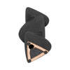 Modern Stacked Taper Candle Holder | 12" Black Ceramic Finish