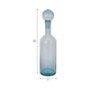 Decorative Accent Bottle w Stopper | Light Blue Glass Ombre | 20"