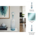Decorative Accent Bottle w Stopper | Light Blue Glass Ombre | 20"