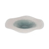Decorative Centerpiece Bowl | 12" | Light Blue and White Glass