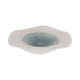Decorative Centerpiece Bowl | 12" | Light Blue and White Glass