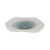 Decorative Centerpiece Bowl | 12" | Light Blue and White Glass
