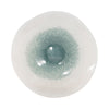 Decorative Centerpiece Bowl | 12" | Light Blue and White Glass