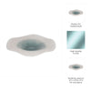 Decorative Centerpiece Bowl | 12" | Light Blue and White Glass