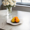 Decorative Centerpiece Bowl | 12" | Light Blue and White Glass