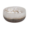 Decorative Accent Bowl | Neutral Tones Ombre Gray & White | 8" Glass