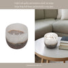 Decorative Accent Bowl | Neutral Tones Ombre Gray & White | 8" Glass