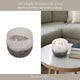 Decorative Accent Bowl | Neutral Tones Ombre Gray & White | 8" Glass
