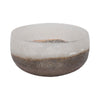 Decorative Accent Bowl | Neutral Tones Ombre Gray & White | 8" Glass