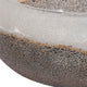 Decorative Accent Bowl | Neutral Tones Ombre Gray & White | 8" Glass