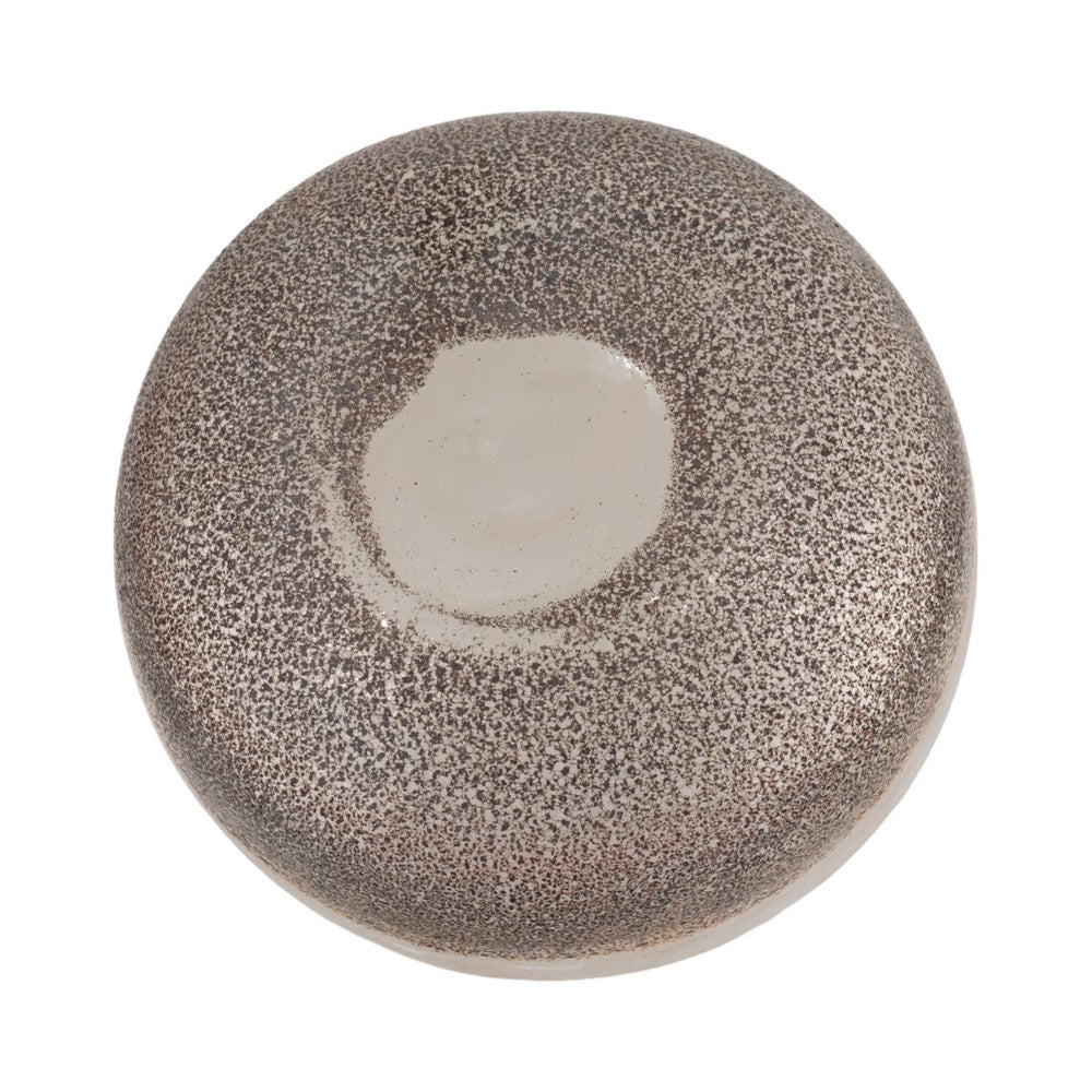 Decorative Accent Bowl | Neutral Tones Ombre Gray & White | 8" Glass