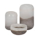 Decorative Accent Bowl | Neutral Tones Ombre Gray & White | 8" Glass