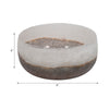 Decorative Accent Bowl | Neutral Tones Ombre Gray & White | 8" Glass