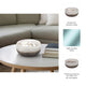 Decorative Accent Bowl | Neutral Tones Ombre Gray & White | 8" Glass