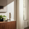Decorative Vase | 17" | Rough Natural Textured White Ceramic Stoneware
