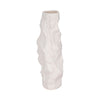 Decorative Vase | 17" | Rough Natural Textured White Ceramic Stoneware
