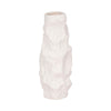 Decorative Vase | 17" | Rough Natural Textured White Ceramic Stoneware