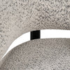 Accent Chair | Round Back Speckled White Upholstery | Black Wood Legs