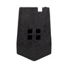 8" Accent Decorative House w Cut Out Windows | Black Wood Figurine