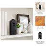 8" Accent Decorative House w Cut Out Windows | Black Wood Figurine