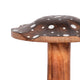 Whimsical Dotted Mushroom Decorative Accent | 10" | Brown Mango Wood