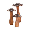 Whimsical Dotted Mushroom Decorative Accent | 10" | Brown Mango Wood
