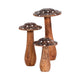 Whimsical Dotted Mushroom Decorative Accent | 10" | Brown Mango Wood