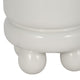 Ferny Decorative Planter with Knobby Footed Base | White Ceramic 7"