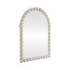 Curved Arch Accent Mirror | Knobby Ball Border | 22 x 30 White MDF