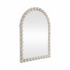 Curved Arch Accent Mirror | Knobby Ball Border | 22 x 30 White MDF