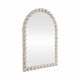 Curved Arch Accent Mirror | Knobby Ball Border | 22 x 30 White MDF