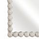 Curved Arch Accent Mirror | Knobby Ball Border | 22 x 30 White MDF