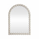 Curved Arch Accent Mirror | Knobby Ball Border | 22 x 30 White MDF
