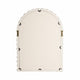 Curved Arch Accent Mirror | Knobby Ball Border | 22 x 30 White MDF
