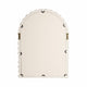 Curved Arch Accent Mirror | Knobby Ball Border | 22 x 30 White MDF