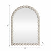 Curved Arch Accent Mirror | Knobby Ball Border | 22 x 30 White MDF